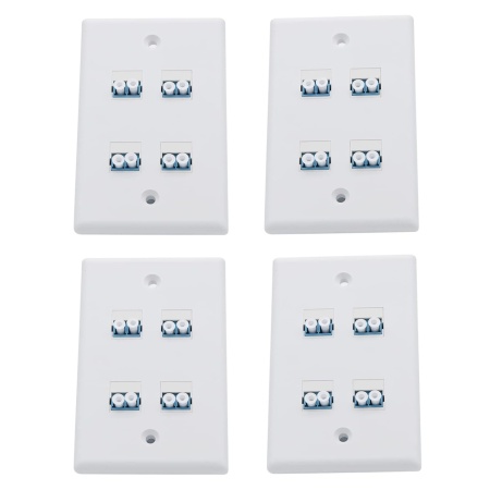 Set de 4 panouri pentru fibra optica 10Gtek, policarbonat, alb, 115 x 70 mm