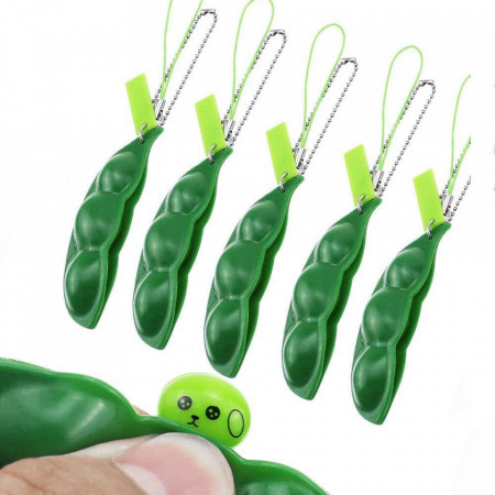 Set de 5 brelocuri pentru copii Jieddey plastic/metal, verde, 7 x 2 cm