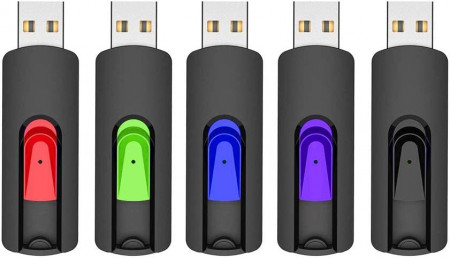 Set de 5 stick-uri de memorie USB 2.0 Vansuny, multicolor, 64 GB - Img 1