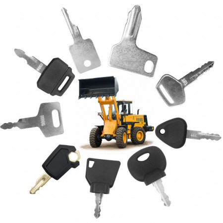 Set de 9 chei pentru utilaje de constructii Abnaok, metal/plastic, negru/argintiu