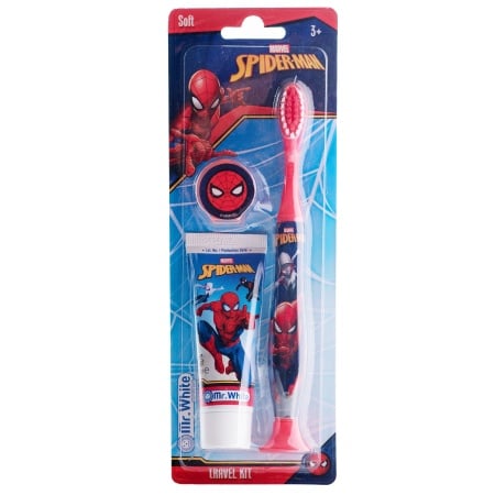 SPIDERMAN Set Periuta dinti cu ventuza si Pasta de dinti copii +3 ani Aroma Capsuni 25ml Disney