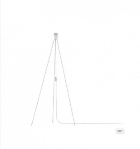 Stand pentru lampadar Tripod I alb, aluminiu/textile, diametru 66 cm - Img 1