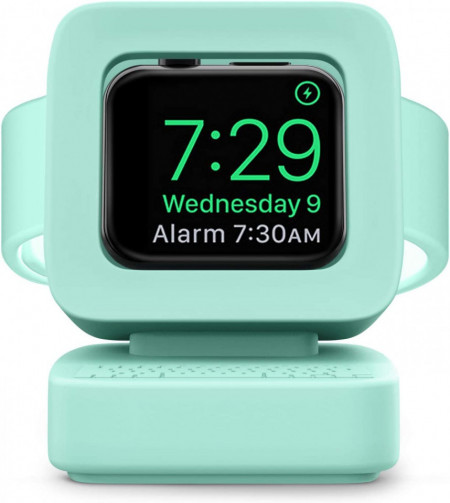 Statie de incarcare pentru Apple Watch YourLovely, silicon, verde deschis