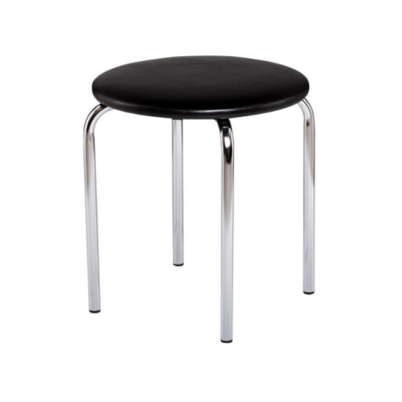 Taburete cromat ANT negru, 47.5x42x38 cm