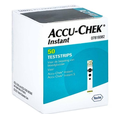 Teste de glicemie Accu-Chek Instant, 50 buc., Resigilat, Grad A