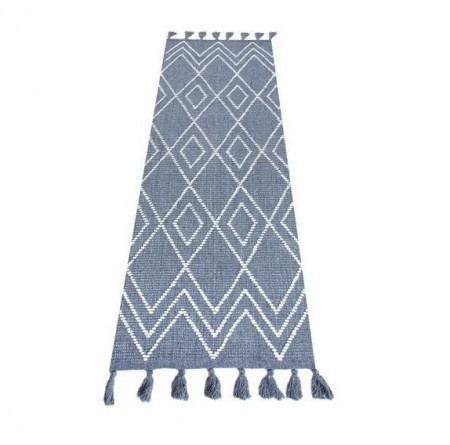 Traversa Elbgestoeber, textil, albastru, 67 x 230 cm