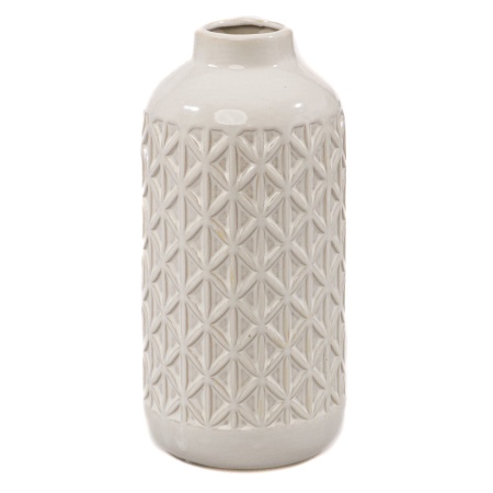 Vaza Bloom, Ceramica, Alb, 23cm