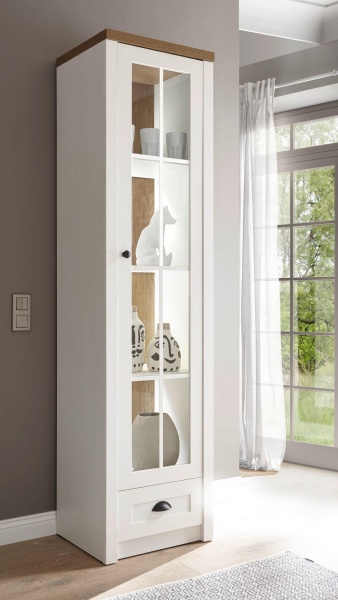 Vitrina Provence, Alb-Stejar, 50 cm latime