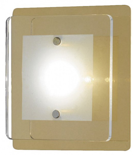 Aplica LED Lene metal/sticla, galben, 12 cm, 1 bec, 230 V, 5 W - Img 1
