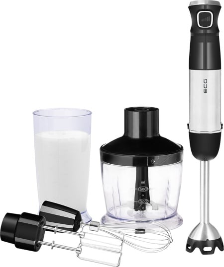 Blender vertical ECG RM 800, 800 W, lame din otel inoxidabil, recipient tocator 500 ml