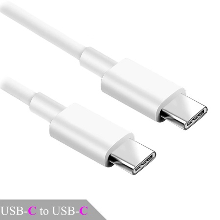 Cablu USB C la USB C Unidopro, metal/PVC, alb, 60W, 3A