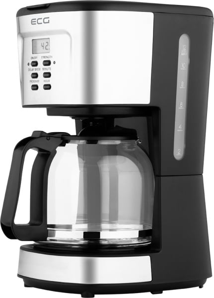 Cafetiera ECG KP 2125 Supreme, 900 W, 1.5 L, 12 cesti, LCD, bol din sticla