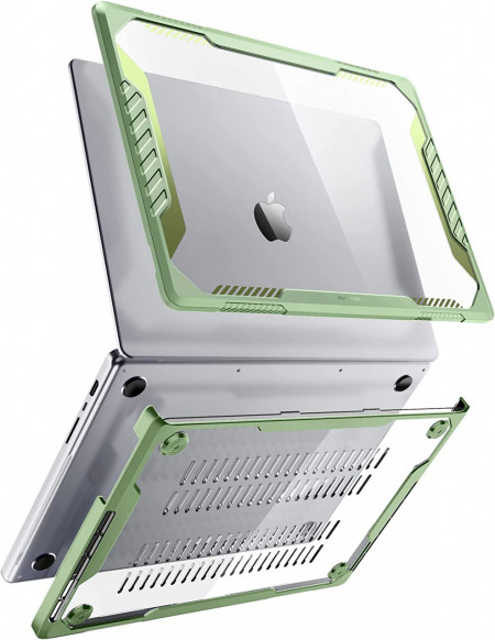 Carcasa de protectie pentru MacBook Pro 14 inch SUPCASE, poliuretan termoplastic, verde