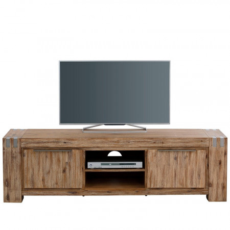 Comoda TV Basano by Home Affaire, lemn masiv, salcam/ natur, 52 x 176 x 42 cm
