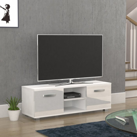 Comodă TV Blakely, alb, 120 x 34 x 40 cm - Img 1