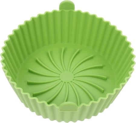 Cos pentru friteuza cu aer May Huang, silicon, verde, 20 cm