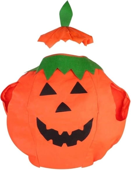 Costum pentru Halloween Veroda, textil, portocaliu/negru/verde, 150-180 cm, 2 piese