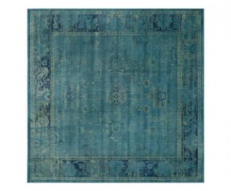 Covor pătrat Peri, textil, verde, 183 x 183 cm - Img 1