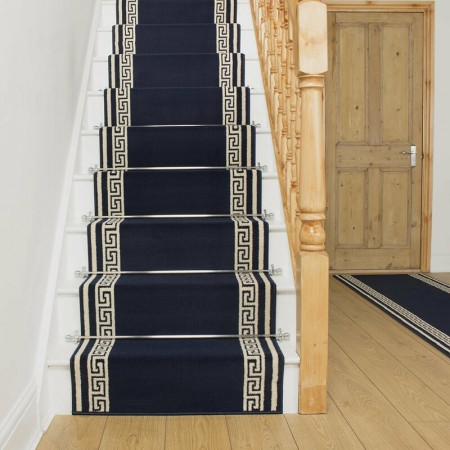 Covor pentru scări Almon, albastru, 60 x 450 cm - Img 1