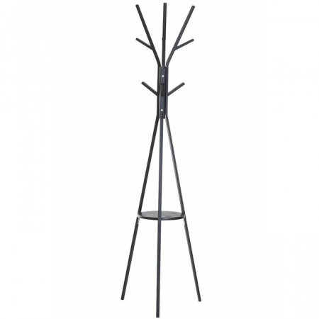 Cuier Dorian, MDF/metal, negru, 180 x 45 x 45 cm - Img 1