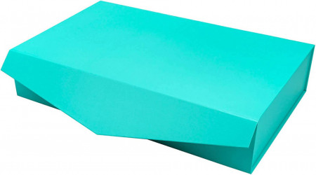 Cutie cu capac si inchidere magnetica pentru cadou Holijolly, carton, menta inchis,48 X 30 X 10 cm