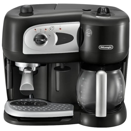 Espressor manual si Cafetiera De'Longhi BCO 261B.1, 1750 W, 15 bar, 10 cesti, Negru, Resigilat, Grad A