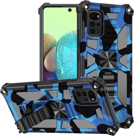 Husa de protectie pentru Motorola Moto G22 Atisijie, TPU, albastru/negru, 6,5 inchi