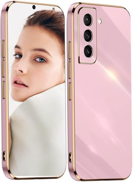 Husa de protectie pentru Samsung Galaxy S21 Atisijie, TPU, violet/auriu, 6,2 inchi