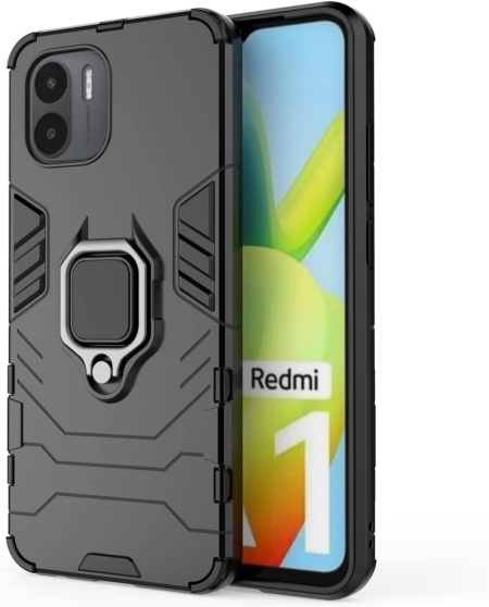 Husa de protectie pentru Xiaomi Redmi A1 Reekil, policarbonat, negru, 6,52 inchi