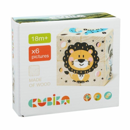 Jucarie din lemn, Cubika, Puzzle din lemn &quot;Jungla&quot; - Img 1