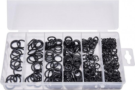 Kit 445 inele de etansare de tip O TKExcellent, cauciuc, negru, diferite marimi