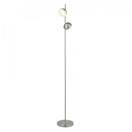Lampadar Driskell, 2 lumini, LED, metal, argintiu, 20 x 142 cm
