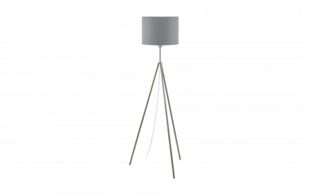 Lampadar Scigliati, metal/textil, gri, 144 x 34 cm, 60w - Img 1