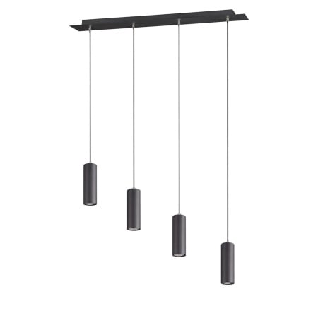 Lustra tip pendul Marley, 4 lumini, metal, negru, 75 x 9 x 150 cm