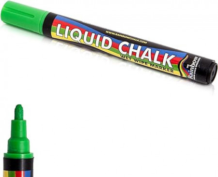 Marker cu creta lichida Rainbow Chalk, verde, 15 mm