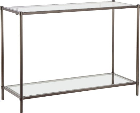 Masa tip consola Guido Maria Kretschmer Home&Living, metal/sticla, maro/transparent, 41 x 110 x 78,6 cm