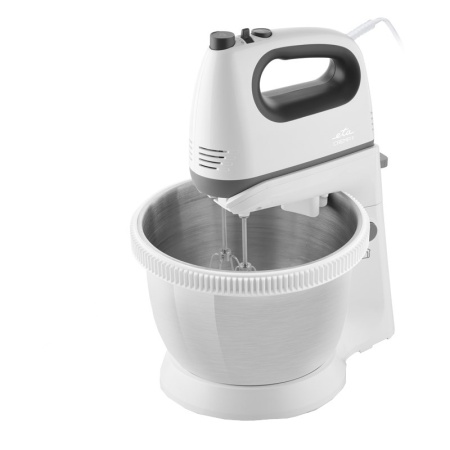 Mixer de mana cu bol ETA Crema II 2052 90000, 400 W, 3.4 L, 5 viteze, functie Turbo, alb - Img 1