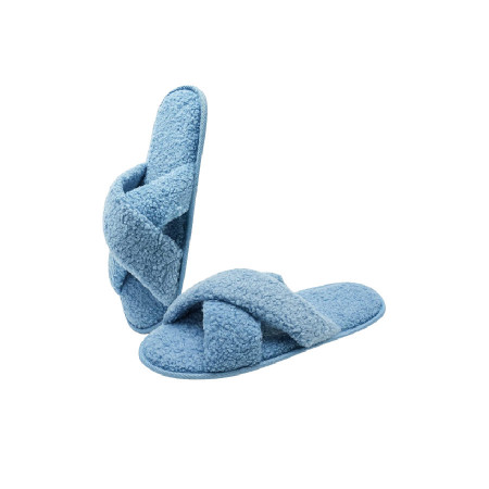 Papuci de casa confortabili pentru femei WateLves, microfibra/spuma de memorie/cauciuc, albastru, 38-39
