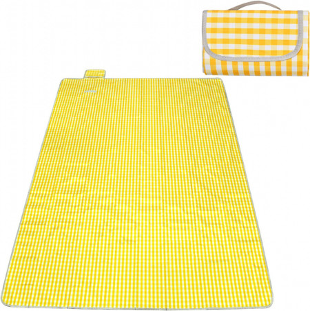 Patura pentru picnic Naapesi, PVC, galben, 150 x 200 cm - Img 1