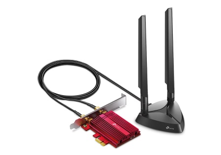 Placa de retea TP-Link Archer TXE75E, AXE5400, Tri-Band, Wi-Fi 6E, Bluetooth 5.3, Resigilat, Grad A