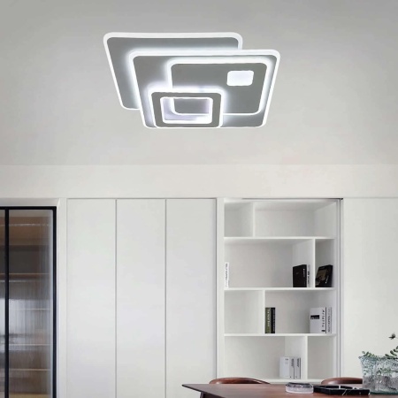 Plafoniera LED Kelektron Retro, 18-225W, alb, 3500-6500K, dimabil, telecomanda