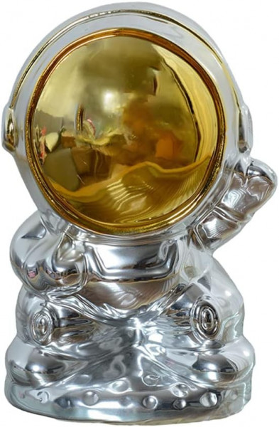 Pusculita Hosoncovy, model astronaut, ceramica, argintiu/auriu, 17 x 11,5 cm
