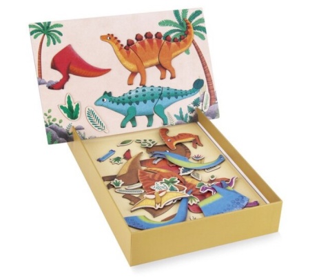Puzzle magnetic Dinozauri, Apli Kids, 21 x 5.5 x 31 cm, 52 piese