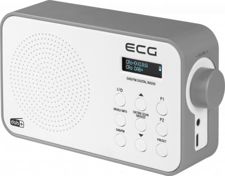 Radio portabil ECG RD 110 DAB cu tuner DAB+ si FM, alb, 1,2 W, memorie 30 de posturi - Img 1