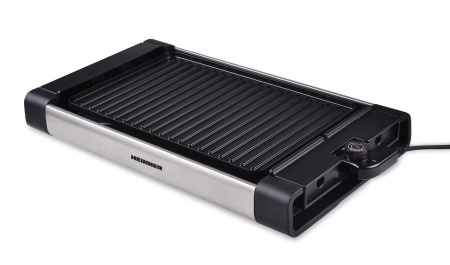 RESIGILAT – GRILL ELECTRIC HEINNER HEG-F1800, Putere 1800W, Placa detasabila cu invelis anti-adeziv, Negru/Inox