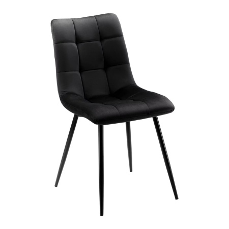 Scaun Suri tapițat cu catifea neagră, 46/87/59 cm