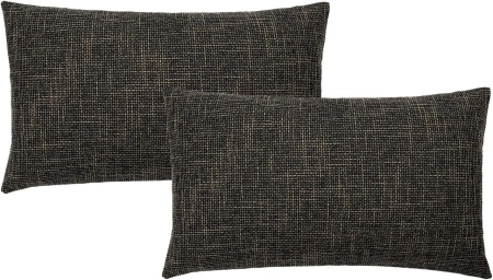 Set 2 fete de perna TanTomi, textil, gri inchis/auriu 30 x 50 cm