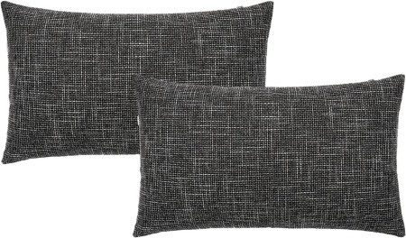 Set 2 fete de perna TanTomi, textil, negru/alb, 30 x 50 cm