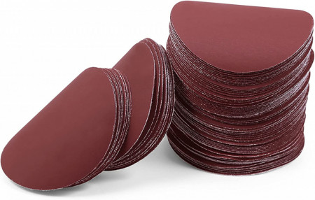 Set de 100 de discuri abrazive Leontool, oxid de aluminiu, rosu, 2000, 7,5 cm - Img 1