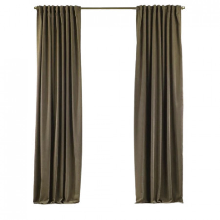 Set de 2 draperii Lilijan Home &amp; Curtain, poliester, maro deschis, 140 x 295 cm